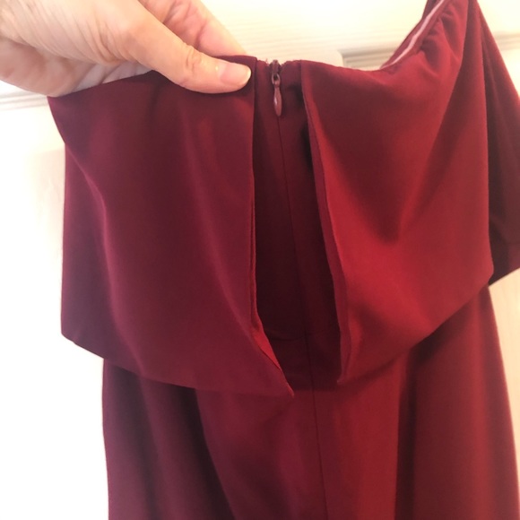 Lulu’s Red Strapless Midi Dress - Picture 7 of 9